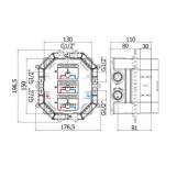 Душовий набір Paffoni Compact-T Quadro, чорний матовий (Kit Compact-T Quadro Nero) Фото - 1